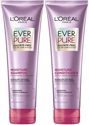 EverPure Moisture Shampoo and Conditioner Set, Sulfate-Free Hair Care for Dry or Color-Treated Hair with Rosemary Botanicals, 17 Fl Oz Set EverPure Moisture Shampoo and Conditioner Set, Sulfate-Free Hair Care for Dry or Color-Treated Hair with Rosemary Botanicals, 17 Fl Oz Set