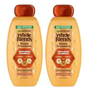 Whole Blends Honey Treasures Repairing Shampoo, for Dry, Damaged Hair, 22 Fl Oz, 2 Count (Packaging May Vary) Whole Blends Honey Treasures Repairing Shampoo, for Dry, Damaged Hair, 22 Fl Oz, 2 Count (Packaging May Vary)