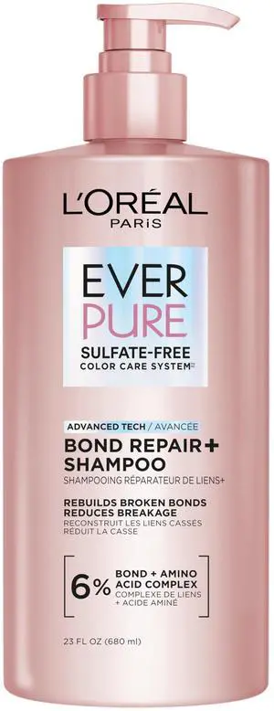 Sulfate Free Bond Repair+ Shampoo, Hair Shampoo with Amino Acid Complex, Strengthens and Repairs Damaged or Color Treated Hair, EverPure, 23 Fl Oz (Packaging May Vary) Sulfate Free Bond Repair+ Shampoo, Hair Shampoo with Amino Acid Complex, Strengthens and Repairs Damaged or Color Treated Hair, EverPure, 23 Fl Oz (Packaging May Vary)