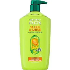 Fructis Sleek & Shine Conditioner, Smoothing Conditioner for Frizzy, Dry Hair with Argan Oil and Vegan Keratin, 33.8 Fl Oz (Packaging May Vary) Fructis Sleek & Shine Conditioner, Smoothing Conditioner for Frizzy, Dry Hair with Argan Oil and Vegan Keratin, 33.8 Fl Oz (Packaging May Vary)