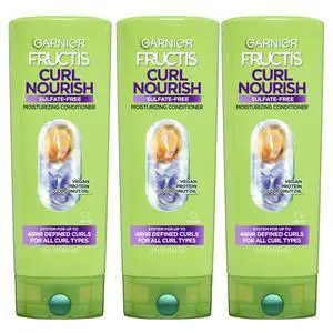 Fructis Curl Nourish Moisturizing Conditioner for Curly Hair, Plant Protein and Coconut Oil Formula, Up to 48HR of Curl Definition, Sulfate Free & Vegan, 12 Fl Oz, 3 Count (Packaging May Vary) Fructis Curl Nourish Moisturizing Conditioner for Curly Hair, Plant Protein and Coconut Oil Formula, Up to 48HR of Curl Definition, Sulfate Free & Vegan, 12 Fl Oz, 3 Count (Packaging May Vary)