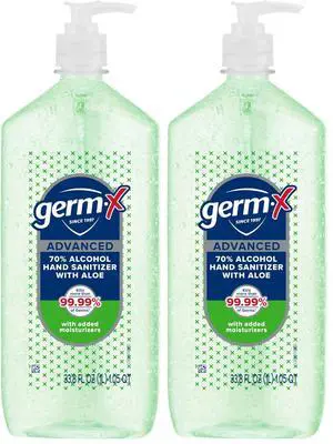 Advanced Hand Sanitizer with Aloe and Vitamin E, 1 Liter, Less Drying Moisturizing Gel, No Rinse Formula, Pump Bottle (Pack of 2) Advanced Hand Sanitizer with Aloe and Vitamin E, 1 Liter, Less Drying Moisturizing Gel, No Rinse Formula, Pump Bottle (Pack of 2)