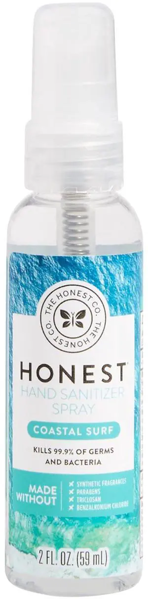 Plant-Based Hand Sanitizer Spray Kills 99.9% of Germs Hypoallergenic, Quick-drying and Moisturizing, Coastal Surf 2 fl oz Plant-Based Hand Sanitizer Spray Kills 99.9% of Germs Hypoallergenic, Quick-drying and Moisturizing, Coastal Surf 2 fl oz