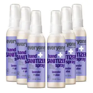 Hand Sanitizer Spray, 2 Fl Oz (Pack of 6), Lavender and Aloe, Made with Sugarcane Derived Alcohol with Essential Oils, 99% Effective Against Germs TSA friendly Hand Sanitizer Spray, 2 Fl Oz (Pack of 6), Lavender and Aloe, Made with Sugarcane Derived Alcohol with Essential Oils, 99% Effective Against Germs TSA friendly