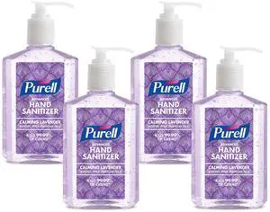 Hand Sanitizer Design Series Lavender 4ct x 8 fl oz - 3915-06-ECDECO Hand Sanitizer Design Series Lavender 4ct x 8 fl oz - 3915-06-ECDECO