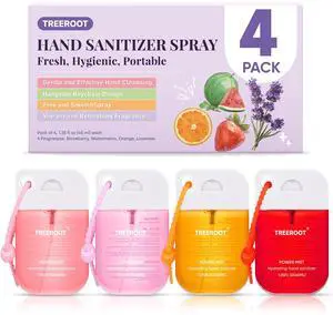 4 Pack Hand Sanitizer Spray, Alcohol-Free Hydrating travel hand sanitizer 4 Pack Hand Sanitizer Spray, Alcohol-Free Hydrating travel hand sanitizer