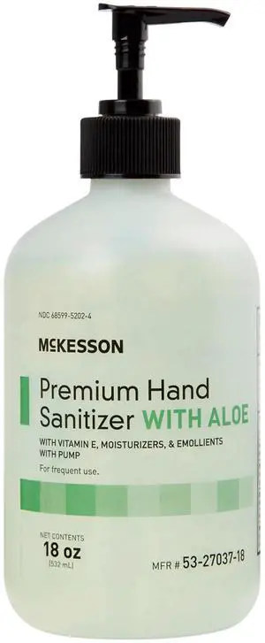 Hand Sanitizer with Aloe, Pump Bottle, 70% Ethyl Alcohol, 18 oz Hand Sanitizer with Aloe, Pump Bottle, 70% Ethyl Alcohol, 18 oz