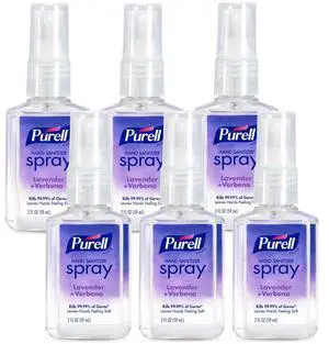 Hand Sanitizer Spray Lavender, Travel Size 6ct x 2 fl oz, 2024-04-EC Hand Sanitizer Spray Lavender, Travel Size 6ct x 2 fl oz, 2024-04-EC