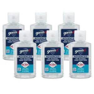 Advanced Hand Sanitizer, 2 Fl Oz (Pack of 6), Less Drying Moisturizing Clear Gel, No Rinse Formula, Mini Travel Size for On-The-Go Advanced Hand Sanitizer, 2 Fl Oz (Pack of 6), Less Drying Moisturizing Clear Gel, No Rinse Formula, Mini Travel Size for On-The-Go