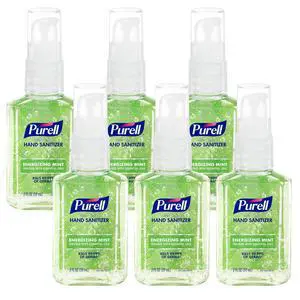 Hand Sanitizer Gel Mint, Travel Pump Bottle 6ct x 2fl oz- 3907-04-EC Hand Sanitizer Gel Mint, Travel Pump Bottle 6ct x 2fl oz- 3907-04-EC