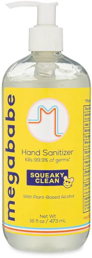 Squeaky Clean Hand Sanitizer Pump, Leaves Hands Soft, 16 oz Squeaky Clean Hand Sanitizer Pump, Leaves Hands Soft, 16 oz
