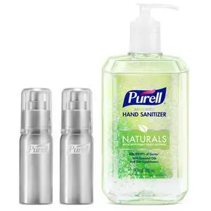 Advanced Hand Sanitizer Naturals + Refillable Aluminum Bottles, (2) 2 fl oz Travel-Size Bottles (Shipped Empty) and (1) 24 fl oz Refill (Pack of 1) 3282-12KIT-EC Advanced Hand Sanitizer Naturals + Refillable Aluminum Bottles, (2) 2 fl oz Travel-Size Bottles (Shipped Empty) and (1) 24 fl oz Refill (Pack of 1) 3282-12KIT-EC
