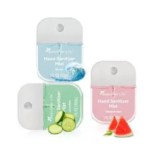 Mini Portable Hand Sanitizer Spray (3-Pack) - Pocket-Sized 1 Fl Oz Travel, Ultra-Soothing 70% Alcohol Formula, Power Mist, No-Rinse Fast-Dry - Ocean Watermelon Cucumber Mini Portable Hand Sanitizer Spray (3-Pack) - Pocket-Sized 1 Fl Oz Travel, Ultra-Soothing 70% Alcohol Formula, Power Mist, No-Rinse Fast-Dry - Ocean Watermelon Cucumber