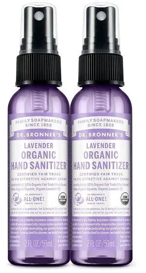 Organic Hand Sanitizer Spray (Lavender, 2 Ounce, 2-Pack) - Simple and Effective Formula, Cleanses & Sanitizes, No Harsh Chemicals, Moisturizes and Cleans Hands Organic Hand Sanitizer Spray (Lavender, 2 Ounce, 2-Pack) - Simple and Effective Formula, Cleanses & Sanitizes, No Harsh Chemicals, Moisturizes and Cleans Hands