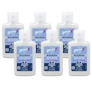 Nourish Hand Sanitizer, 2 Fl Oz (Pack of 6), 2-in-1 Moisturizing and Sanitizing Formula with Shea Butter, Vitamin E & Aloe, Non-Greasy, Mini Travel Size for On-The-Go, Fresh Scent Nourish Hand Sanitizer, 2 Fl Oz (Pack of 6), 2-in-1 Moisturizing and Sanitizing Formula with Shea Butter, Vitamin E & Aloe, Non-Greasy, Mini Travel Size for On-The-Go, Fresh Scent