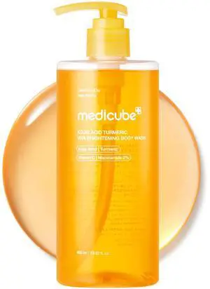 Kojic Acid Turmeric Brightening Body Wash | Gentle Shower Gel for Uneven Skin | Niacinamide, Vitamin C, AHA/BHA | Deep Cleansing, Hydrating Formula | Easy and Effective, 13.52 fl.oz Kojic Acid Turmeric Brightening Body Wash | Gentle Shower Gel for Uneven Skin | Niacinamide, Vitamin C, AHA/BHA | Deep Cleansing, Hydrating Formula | Easy and Effective, 13.52 fl.oz