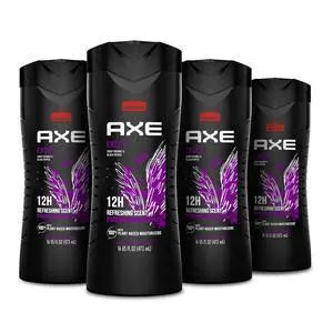 Crisp Coconut & Black Pepper Body Wash 4 Count 12h Refreshing Scent Excite Men's Body Wash with 100% Plant-Based Moisturizers 16 oz Crisp Coconut & Black Pepper Body Wash 4 Count 12h Refreshing Scent Excite Men's Body Wash with 100% Plant-Based Moisturizers 16 oz