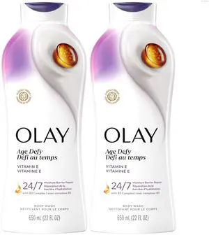 Body Wash for Women, Age Defy with Vitamin E, 24/7 Moisture Barrier Repair, Hydrating & Cleansing for Visibly Soft Skin, Vitamin B3 & Hyaluronic Blend, All Skin Types, 22 fl oz (Pack of 2) Body Wash for Women, Age Defy with Vitamin E, 24/7 Moisture Barrier Repair, Hydrating & Cleansing for Visibly Soft Skin, Vitamin B3 & Hyaluronic Blend, All Skin Types, 22 fl oz (Pack of 2)