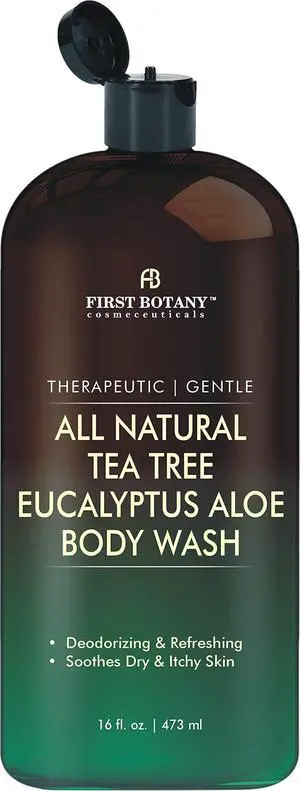 Tea Tree Eucalyptus Body Wash & Skin Cleanser for Women & Men, 16 Fl Oz Tea Tree Eucalyptus Body Wash & Skin Cleanser for Women & Men, 16 Fl Oz