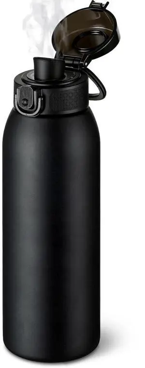 Insulated Water Bottle 24 oz with Dustproof Lid, Carry Handle & Tea Infuser, BPA-Free & Leakproof, Stainless Steel Water Bottles Ideal for Fitness, Hiking, Office & Outdoor Use (Black) Insulated Water Bottle 24 oz with Dustproof Lid, Carry Handle & Tea Infuser, BPA-Free & Leakproof, Stainless Steel Water Bottles Ideal for Fitness, Hiking, Office & Outdoor Use (Black)
