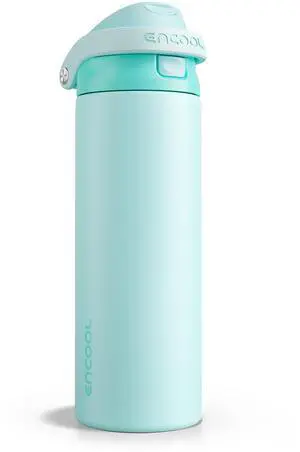 Leakproof Insulated Water Bottle with Straw Dual-Sip Water Bottle Bag-Safe Design for Work, Commute & Gym Keeps Drinks Cold All Day, 24 oz, Ice Blue Leakproof Insulated Water Bottle with Straw Dual-Sip Water Bottle Bag-Safe Design for Work, Commute & Gym Keeps Drinks Cold All Day, 24 oz, Ice Blue
