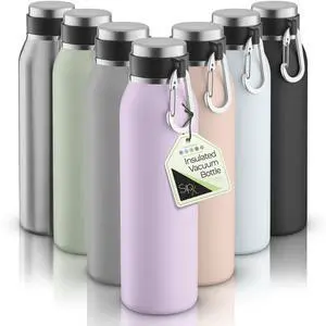 20 oz Stainless Steel Insulated Water Bottle with Leakproof Lid & Carry Hook Triple Insulated Cold 24 Hours/Hot 12 Hours Perfect for Gym, Work, Sports, Travel Purple 20 oz Stainless Steel Insulated Water Bottle with Leakproof Lid & Carry Hook Triple Insulated Cold 24 Hours/Hot 12 Hours Perfect for Gym, Work, Sports, Travel Purple