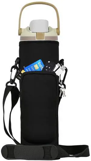 Storage Sleeve Bag for Owala FreeSip Sway - Insulated Stainless Steel Water Bottle 40oz, Neoprene Water Bottle Pouch Holder Sleeve with Adjustable Shoulder Strap and Pocket (40oz, Black) Storage Sleeve Bag for Owala FreeSip Sway - Insulated Stainless Steel Water Bottle 40oz, Neoprene Water Bottle Pouch Holder Sleeve with Adjustable Shoulder Strap and Pocket (40oz, Black)