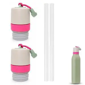 Replacement Lid Compatible with Owala FreeSip Twist Insulated Stainless Steel 18oz 24oz, 2 Pack Caps with Carry Handle, with Straws, Lid Accessory for FreeSip Twist Bottles (Beige) Replacement Lid Compatible with Owala FreeSip Twist Insulated Stainless Steel 18oz 24oz, 2 Pack Caps with Carry Handle, with Straws, Lid Accessory for FreeSip Twist Bottles (Beige)