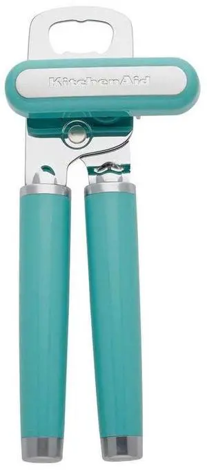 Classic Multifunction Can Opener and Bottle Opener Easy to Use, Razor Sharp Stainless Steel Cutting Wheel, Soft Ergonomic Handles, Aqua Sky Classic Multifunction Can Opener and Bottle Opener Easy to Use, Razor Sharp Stainless Steel Cutting Wheel, Soft Ergonomic Handles, Aqua Sky