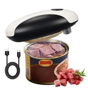 Rechargeable Electric Can Opener, Portable Gadgets Side Automatic Opener Can Food Safety,Smooth Edged for Seniors with Arthritis for All CanSizes (Black &White) Rechargeable Electric Can Opener, Portable Gadgets Side Automatic Opener Can Food Safety,Smooth Edged for Seniors with Arthritis for All CanSizes (Black &White)
