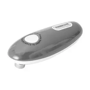 Battery Operated Electric Can Opener, Automatic One-Touch Operation with Smooth Edge Cut, Built-In Bottle Opener, Ergonomic Soft-Grip Knob, Gray Battery Operated Electric Can Opener, Automatic One-Touch Operation with Smooth Edge Cut, Built-In Bottle Opener, Ergonomic Soft-Grip Knob, Gray