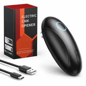 Rechargeable Electric Can Opener for Seniors & Arthritis, Automatic One-Touch Operation, Smooth Edge Cutting with Auto Stop & Magnetic Lid Lifter, Hands-Free, USB-C, Compact, Black Rechargeable Electric Can Opener for Seniors & Arthritis, Automatic One-Touch Operation, Smooth Edge Cutting with Auto Stop & Magnetic Lid Lifter, Hands-Free, USB-C, Compact, Black