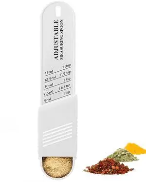 Adjustable Measuring Spoon for Dry and LiquidWhite Adjustable Measuring Spoon for Dry and LiquidWhite