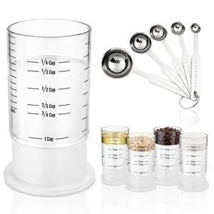 6 Pcs Adjustable Push up Measuring Cup Set Includes 2 Adjustable Measuring Cups and 5 Measurings Spoon for Peanut Butter Liquid Dry Semi Solid Ingredient Home Cooking Tool(6.5 * 10cm) 6 Pcs Adjustable Push up Measuring Cup Set Includes 2 Adjustable Measuring Cups and 5 Measurings Spoon for Peanut Butter Liquid Dry Semi Solid Ingredient Home Cooking Tool(6.5 * 10cm)