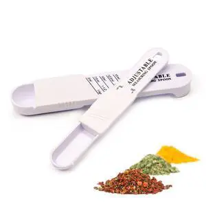 Adjustable Measuring Spoon, Double End All in One Adjustable Scale Metering Spoon for Baking, Cooking, Powder, Oil, Sugar, Salt (Set of 2) Adjustable Measuring Spoon, Double End All in One Adjustable Scale Metering Spoon for Baking, Cooking, Powder, Oil, Sugar, Salt (Set of 2)