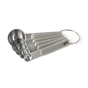 Prime Measuring Spoons, 5-Piece Stainless Steel Measuring Spoon Set with Taupe Silicone Handles, Accurate Kitchen Measuring Tools for Spices, Baking & Small Portions Prime Measuring Spoons, 5-Piece Stainless Steel Measuring Spoon Set with Taupe Silicone Handles, Accurate Kitchen Measuring Tools for Spices, Baking & Small Portions