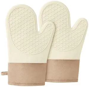 Silicone Oven MittsHeat Resistant up to 500°F, Oven Gloves with Soft Lining, Non-Slip Kitchen Essentials, Kitchen Gadgets, Apartment Essentials, Great Gift for Cooking (beige-1pair) Silicone Oven MittsHeat Resistant up to 500°F, Oven Gloves with Soft Lining, Non-Slip Kitchen Essentials, Kitchen Gadgets, Apartment Essentials, Great Gift for Cooking (beige-1pair)