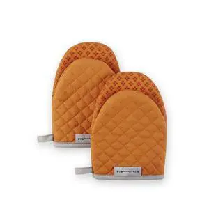 Asteroid Mini Oven Mitt Set, 5.5"x8", Honey Orange, 2 Piece Asteroid Mini Oven Mitt Set, 5.5"x8", Honey Orange, 2 Piece