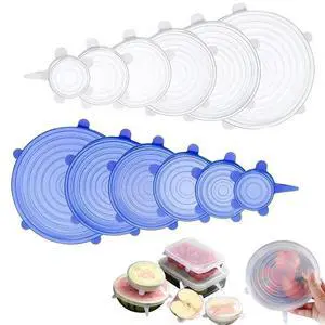 12Pcs Silicone Stretch Lids, Reusable Silicone Lids for Food Storage, 6 Different Sizes Food Grade Silicone Bowl Covers, Heat Resistant Airtight Seal Lids for Bowls Cups Cans Jars Round Containers 12Pcs Silicone Stretch Lids, Reusable Silicone Lids for Food Storage, 6 Different Sizes Food Grade Silicone Bowl Covers, Heat Resistant Airtight Seal Lids for Bowls Cups Cans Jars Round Containers
