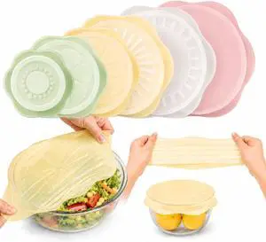 Silicone Bowl Covers Stretch Lids (6 Pack) Reusable Food Storage Covers for Bowls, Cups & Containers Airtight, Leakproof, BPA Free, Eco-Friendly Microwave, Freezer & Dishwasher Safe Silicone Bowl Covers Stretch Lids (6 Pack) Reusable Food Storage Covers for Bowls, Cups & Containers Airtight, Leakproof, BPA Free, Eco-Friendly Microwave, Freezer & Dishwasher Safe