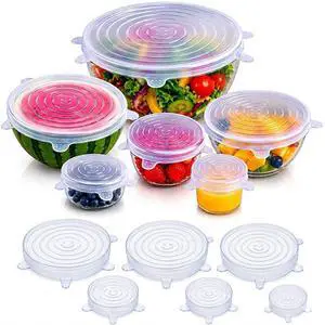 6-Pack Silicone Stretch Lids Set Premium Reusable Leakproof Food Covers for Bowls, Cups, Jars & Containers | BPA-Free Flexible Kitchen Storage Solution 6-Pack Silicone Stretch Lids Set Premium Reusable Leakproof Food Covers for Bowls, Cups, Jars & Containers | BPA-Free Flexible Kitchen Storage Solution