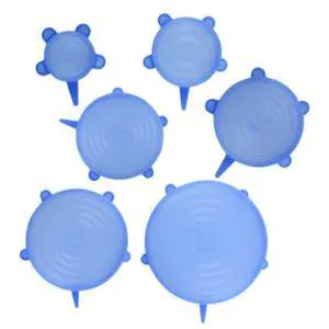 Silicone Stretch Lids - Bowl Covers - Reusable Food Storage - Microwave Safe Silicone Lids - Food, Can Covers - Kitchen Gadgets - Dishwasher Safe Elastic - Pack of 6 Silicone Stretch Lids - Bowl Covers - Reusable Food Storage - Microwave Safe Silicone Lids - Food, Can Covers - Kitchen Gadgets - Dishwasher Safe Elastic - Pack of 6