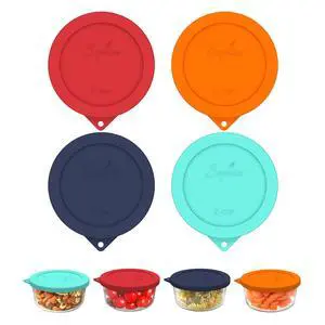 2 Cup Silicone Lids Replacement for Pyrex & Anchor Hocking 7200-PC 2 Cup Silicone Lids Replacement for Pyrex & Anchor Hocking 7200-PC