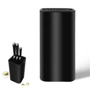 Universal Knife Block, Detachable Square Knife Storage Holder (Knives Not Included) - Black Kitchen Knife Stand Universal Knife Block, Detachable Square Knife Storage Holder (Knives Not Included) - Black Kitchen Knife Stand