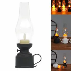 Led Vintage Kerosene Lamp Electronic Swing Candle, Vintage Flameless Kerosene Lamp, Battery Operated Desktop Electronic Light for Indoor Or Tabletop Christmas Decoration (1PCS, Black) Led Vintage Kerosene Lamp Electronic Swing Candle, Vintage Flameless Kerosene Lamp, Battery Operated Desktop Electronic Light for Indoor Or Tabletop Christmas Decoration (1PCS, Black)