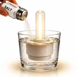 Saltwater Camping Candle Lantern, Water and Salt Powered, up to 180 Hours per Activation, for Camping, Hiking, Fishing Saltwater Camping Candle Lantern, Water and Salt Powered, up to 180 Hours per Activation, for Camping, Hiking, Fishing