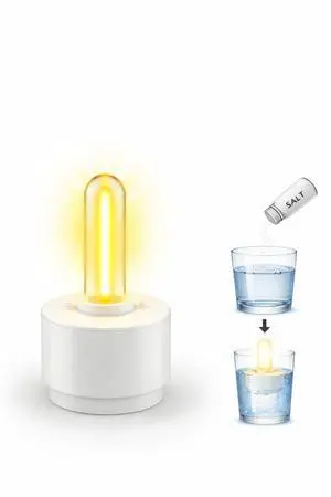 Warm Harmony Salt Water Candle Lamp, Floating Waterproof LED Light, Warm White, Portable, for Camping, Fishing and Indoor Power Outages Warm Harmony Salt Water Candle Lamp, Floating Waterproof LED Light, Warm White, Portable, for Camping, Fishing and Indoor Power Outages