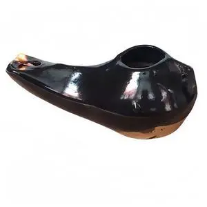 Handmade Herodian Oil Lamp Ancient Biblical Style Clay Lamp for Ritual Use, Ceramic Olive Oil Lamp with Wick Hole Historical Replica for Home Decor or Teaching Display Handmade Herodian Oil Lamp Ancient Biblical Style Clay Lamp for Ritual Use, Ceramic Olive Oil Lamp with Wick Hole Historical Replica for Home Decor or Teaching Display