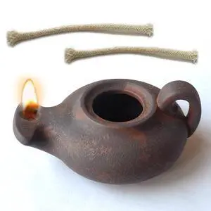 Clay Oil lamp Vintage Replica Imitation Christian Gift Bible Jesus Biblical Oil Ancient Hebrew Oil Lamp (Retro) Clay Oil lamp Vintage Replica Imitation Christian Gift Bible Jesus Biblical Oil Ancient Hebrew Oil Lamp (Retro)