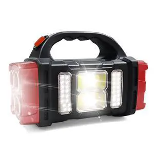 Solar Handheld Flashlight, 4 Lighting Modes Rechargeable LED Work Light, USB-C & Solar Powered Portable Lantern,Emergency Camping Light for Outdoor, Hiking, Power Outage (Red-1pcs) Solar Handheld Flashlight, 4 Lighting Modes Rechargeable LED Work Light, USB-C & Solar Powered Portable Lantern,Emergency Camping Light for Outdoor, Hiking, Power Outage (Red-1pcs)